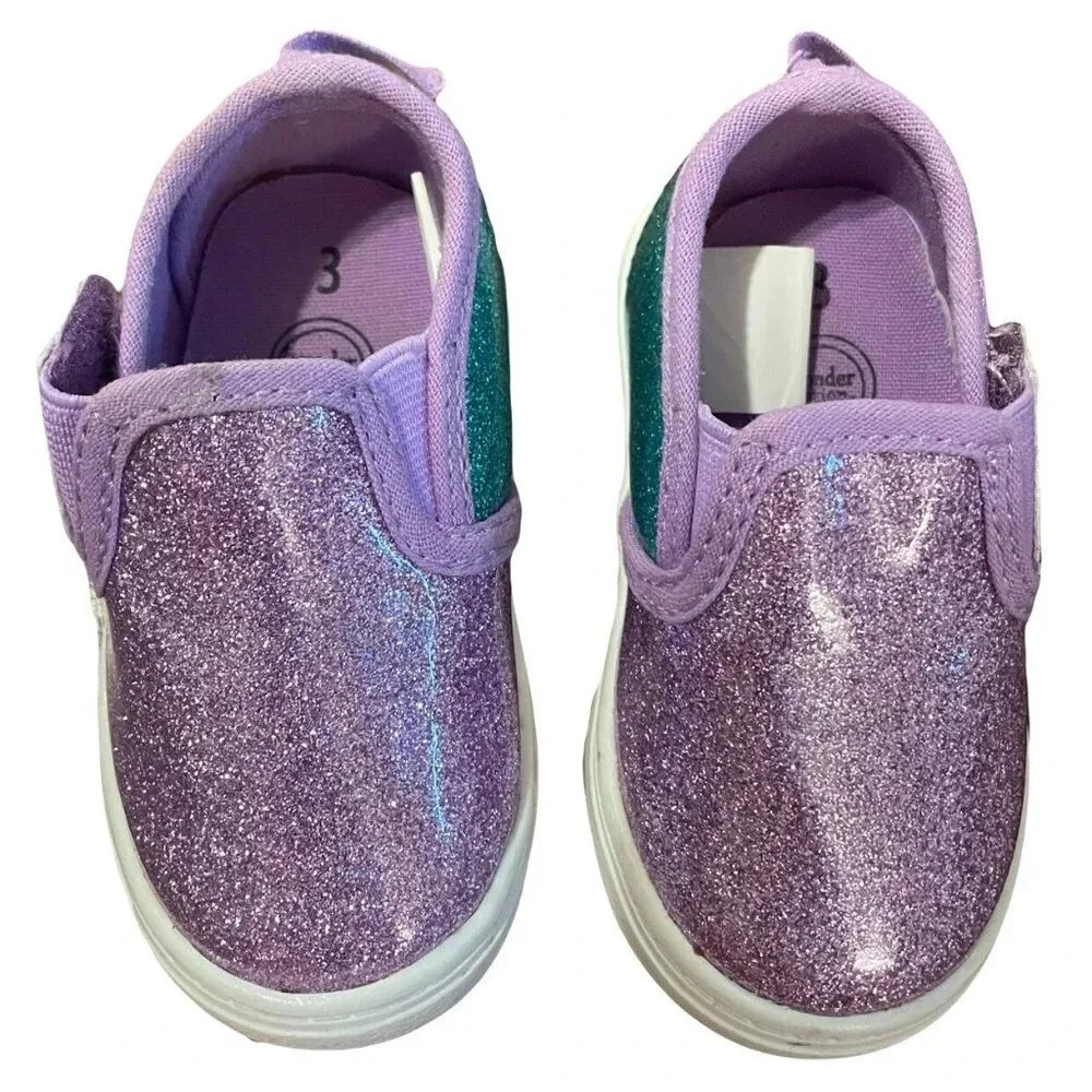 Wonder Nation Two-Toned Glitter Sneakers Size 3 Infant